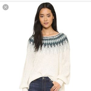NWOT free people baltic fair isle sweater
